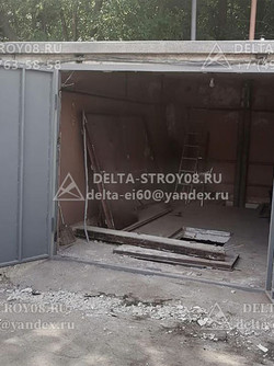 ГВР Распашные гаражные ворота с калиткой Дп под покраску RAL в автосервис