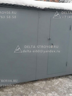 Псп Распашные гаражные ворота с калиткой по ГОСТ под стандартный размер