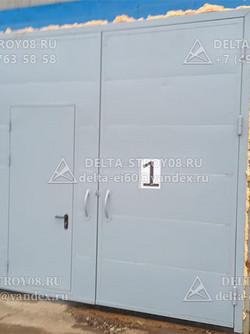 Утепленные распашные ворота гаражные Дп для теплого бокса двустворка