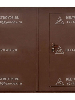 Утепленные распашные ворота гаражные ВСГ-02 многослойные из металла