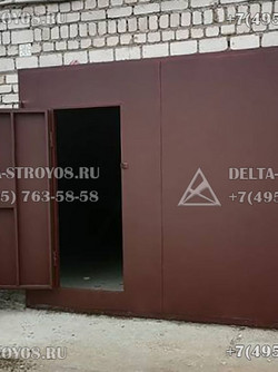 ВРМ Гаражные ворота с порошковым покрытием по RAL уличные с калиткой