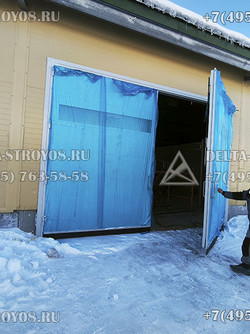 ВРМ Гаражные ворота с порошковым покрытием по RAL уличные с калиткой