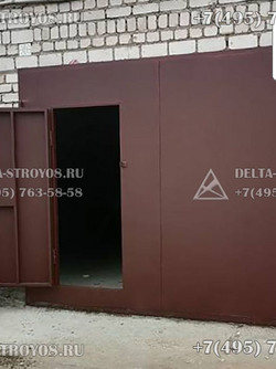 ВГН Гаражные ворота с калиткой из стали 2 мм повышенной прочности