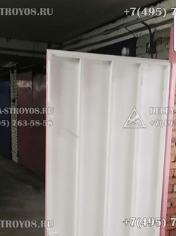 ВРГ-01 Гаражные ворота с калиткой из ХК стали Прг с распашными створками