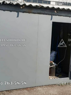 ВМГ Гаражные распашные ворота металлические с усиленной рамой серые
