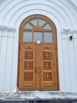 Дверь в Храм усиленная с терморазрывом ДМД-Н отделка ручной работы