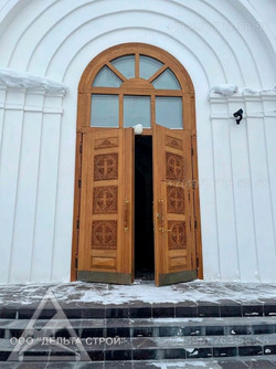 Дверь в Храм усиленная с терморазрывом ДМД-Н отделка ручной работы