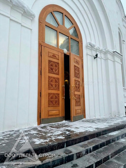 Дверь в Храм усиленная с терморазрывом ДМД-Н отделка ручной работы