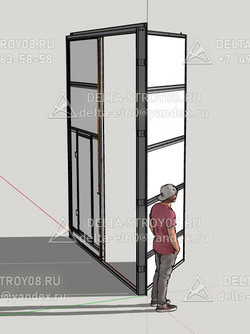 ВМП Противопожарные ворота 2-го типа Псп-02 утепленные сэндвич Н