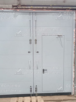ВПС Противопожарные ворота 02 с калиткой и порогом нестандартные