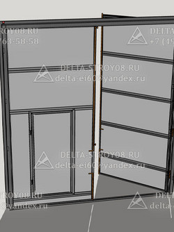 ВСП Противопожарные распашные ворота 02 с полотном из сэндвича
