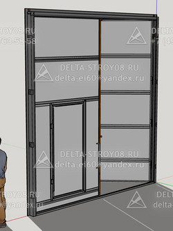 Псп Противопожарные ворота откатные для промышленной зоны