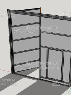 ВСМ Противопожарные ворота секционные Псп из сэндвич-панелей УЗ