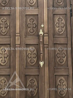 ДДЦ Дверь для Церкви в аванзал Прг со стеклом тонированным резная О