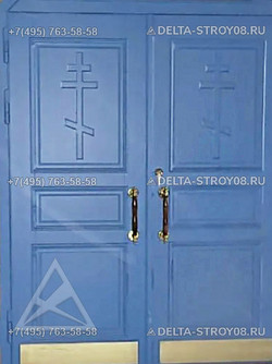 Дверь для Церкви 01 из металла в гостиницу для паломников кованая ДВх