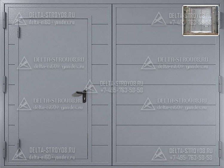 Промышленные ворота для склада со створками распашными в магазин К