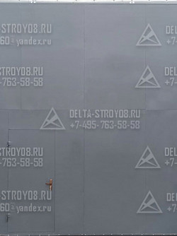 Промышленные ворота с решеткой К для ангара быстровозводимого ВМ