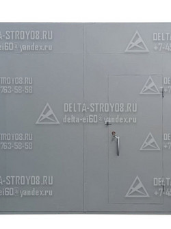 Распашные ворота 2,5 метра утепленные Пр-02 для складов с замком Н