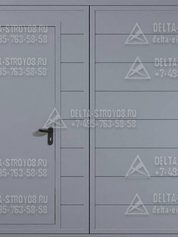 Распашные ворота 3,5 метра для зоны приемки товара с фиксатором 02