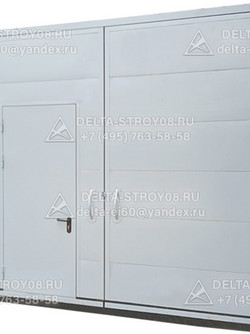 Промышленные ворота с калиткой из сэндвича изготовление и доставка