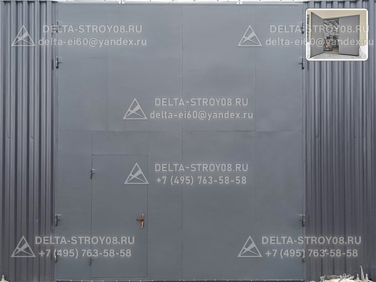 Промышленные ворота большие 02 для склада сельхозпродукции ВПС