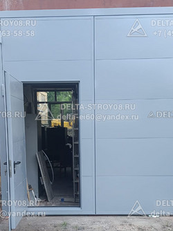 Промышленные ворота для стоянок из сэндвича из стальных листов ВП