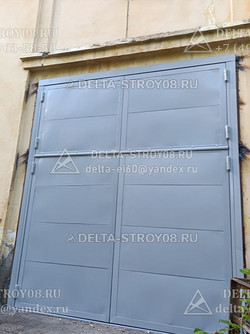 Распашные ворота 3,5 метра нестандартные под высокий проем ВМГ