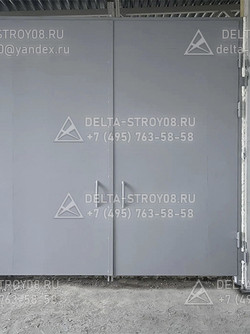 Распашные ворота 3,5 метра ВРМ из труб для служебного проезда Л