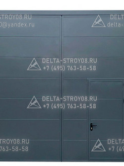 Распашные ворота 4,5 метра ВРМ на стоянку грузовой техники Пкомб