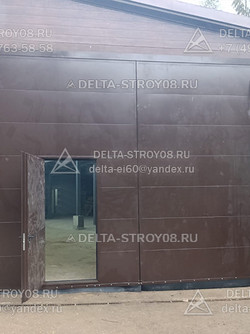 Распашные ворота 4,5 метра ВРМ на стоянку грузовой техники Пкомб