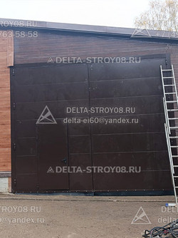 Распашные ворота 4,5 метра ВРМ на стоянку грузовой техники Пкомб