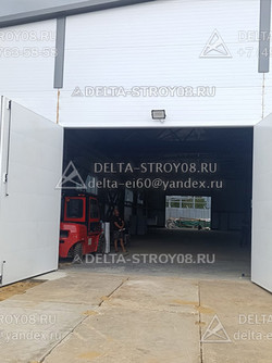 ВРС Распашные ворота 7 метров на опорах из металлической трубы Л