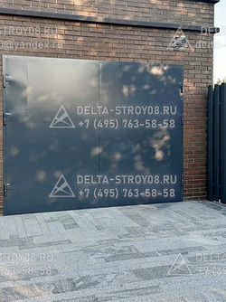 ВСР Распашные ворота с ручным открыванием из стального проката УЗ