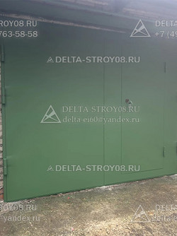 Утепленные распашные ворота Н открываются наружу сварные ВМР 02