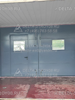ВПС Противопожарные ворота с калиткой EI-30 и вставками из стекла Пр