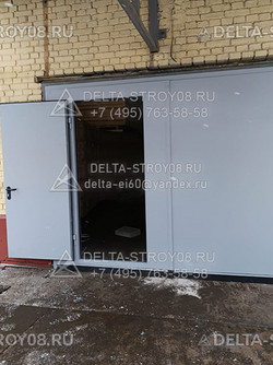 ВПК Противопожарные ворота с калиткой в цех производственный 02