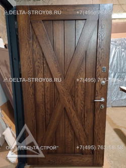 ДСН Дверь в баню под старину для предбанника утепленная