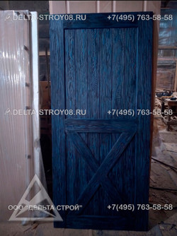 ДВС Дверь в баню под старину глухая из осины влагостойкая Лв
