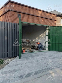 Ворота распашные гаражные ГРВ с антивандальными петлями на подшипниках