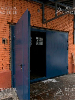 ВРК Гаражные ворота из сэндвич-панелей двустворчатые для автосервиса
